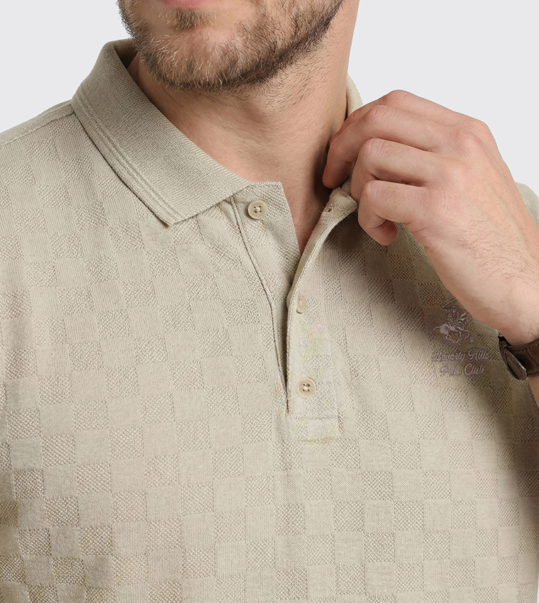 Patterned Short Sleeves Polo T-Shirt