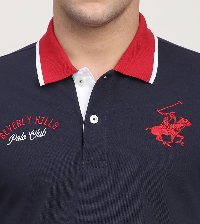 Color Block Short Sleeves Polo T-Shirt