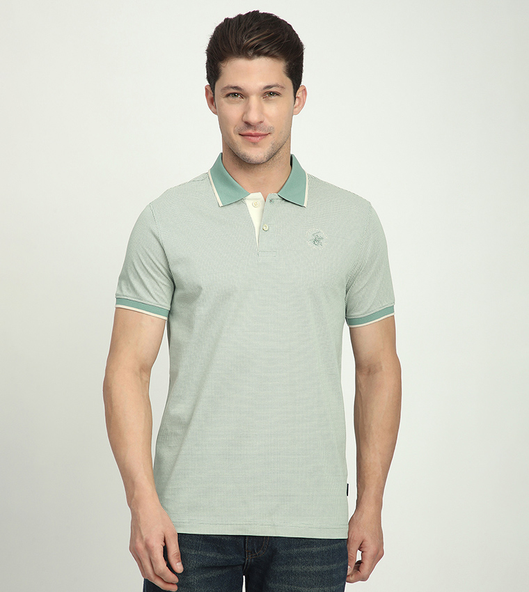 Logo Embroidered Short Sleeves Polo T-Shirt
