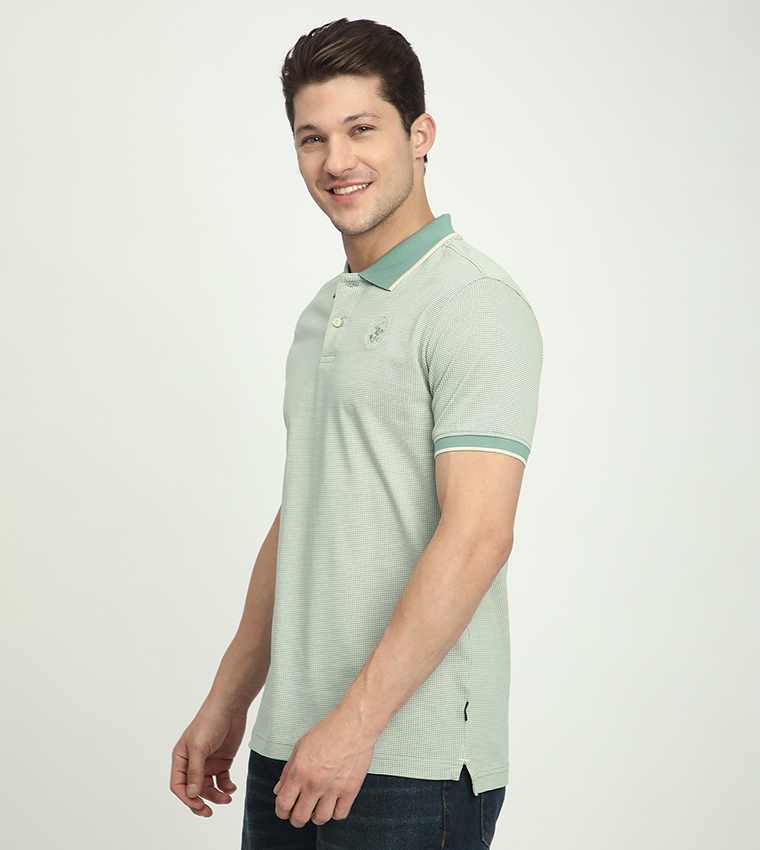 Logo Embroidered Short Sleeves Polo T-Shirt
