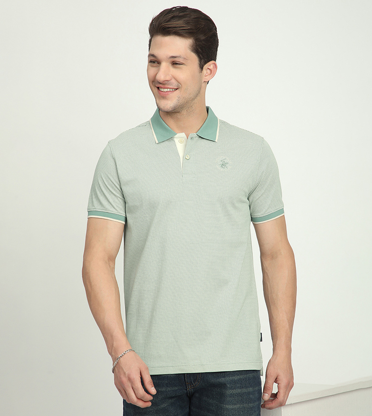 Logo Embroidered Short Sleeves Polo T-Shirt