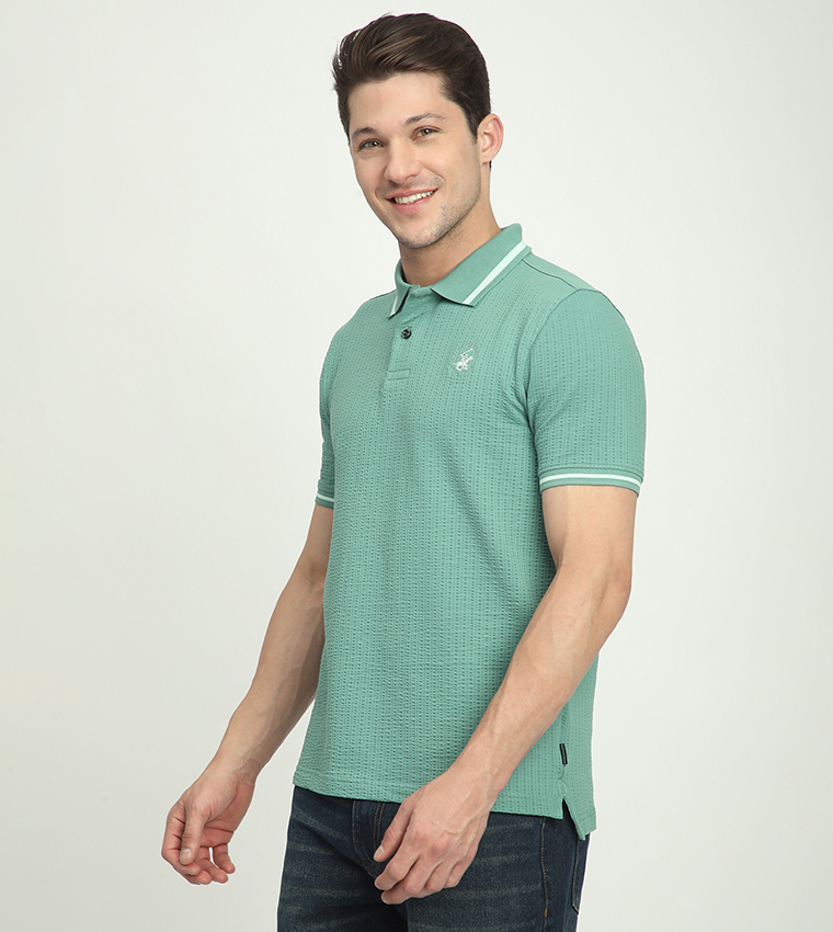 Logo Embroidered Short Sleeves Polo T-Shirt