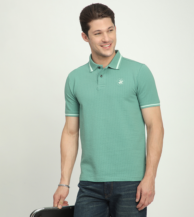 Logo Embroidered Short Sleeves Polo T-Shirt
