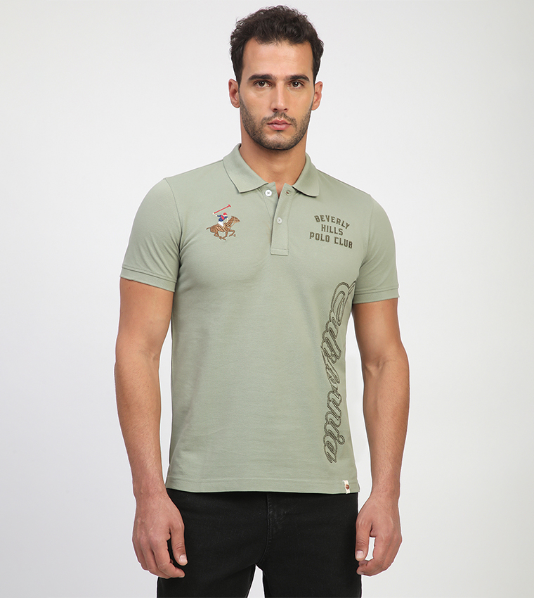 Logo Embroidered Short Sleeves Polo T-Shirt