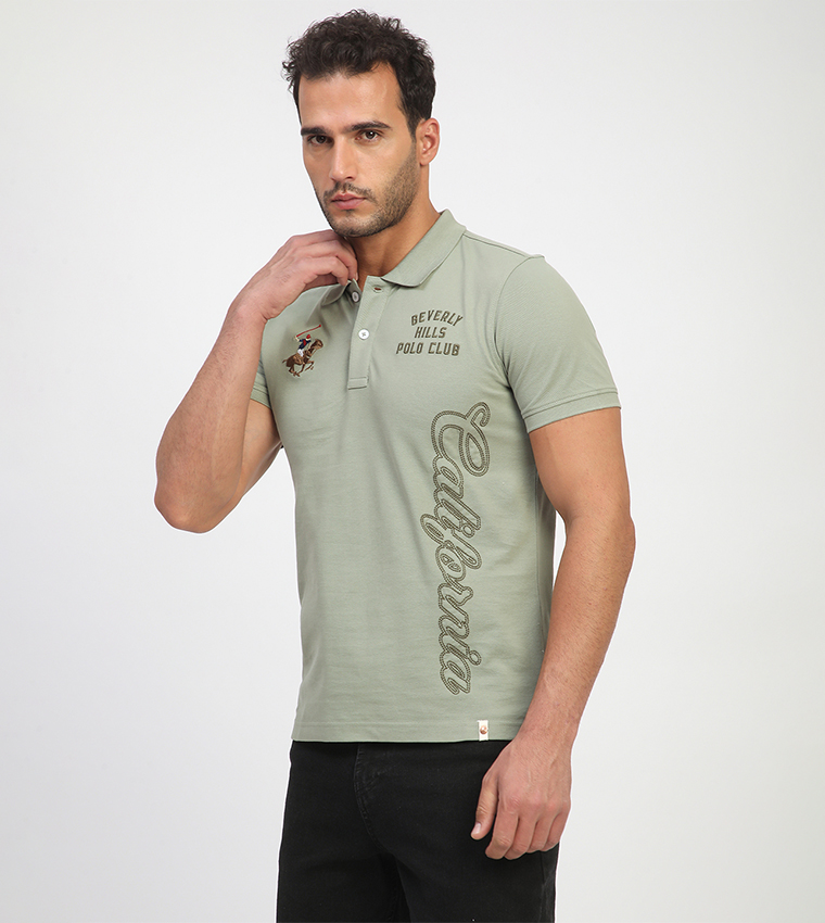 Logo Embroidered Short Sleeves Polo T-Shirt
