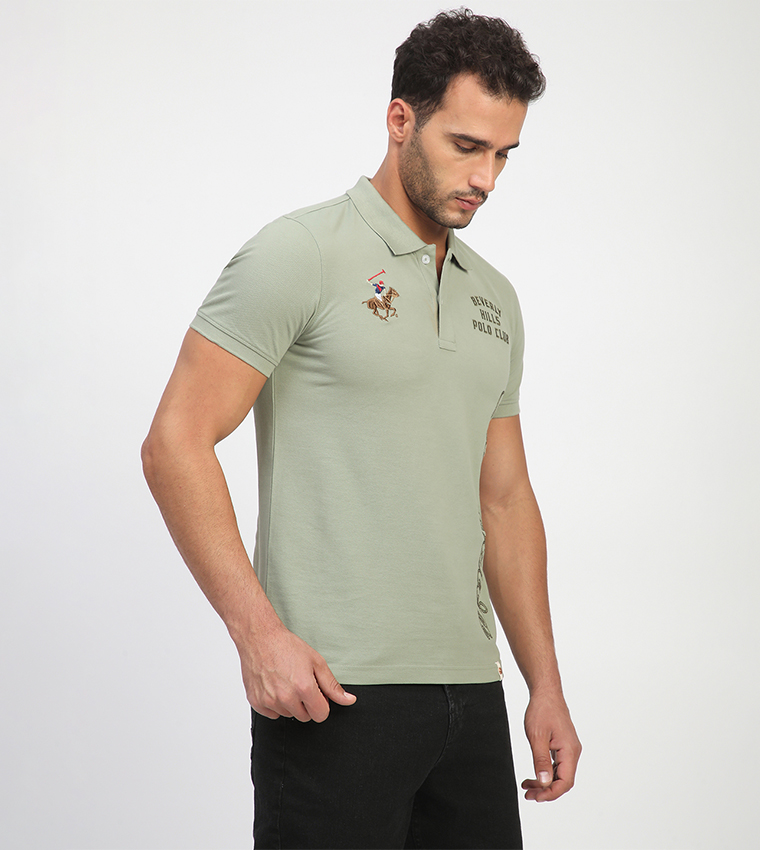 Logo Embroidered Short Sleeves Polo T-Shirt