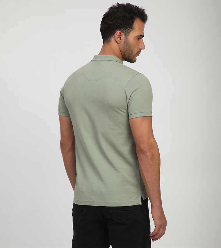 Logo Embroidered Short Sleeves Polo T-Shirt