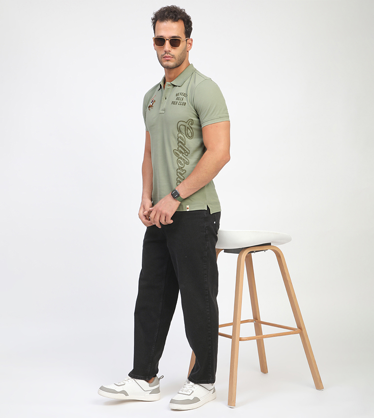 Logo Embroidered Short Sleeves Polo T-Shirt