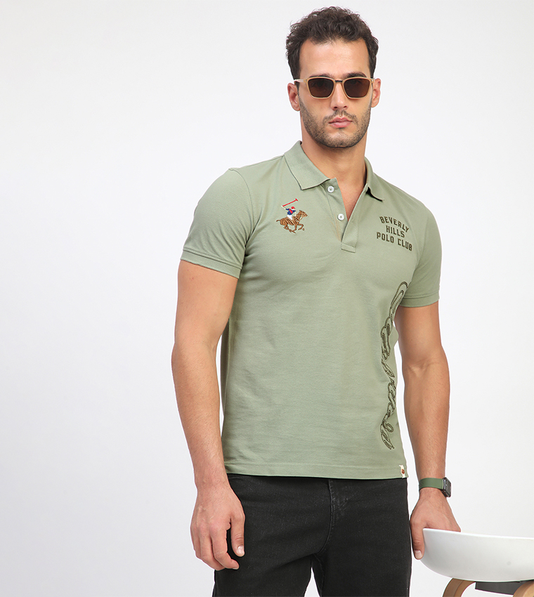 Logo Embroidered Short Sleeves Polo T-Shirt
