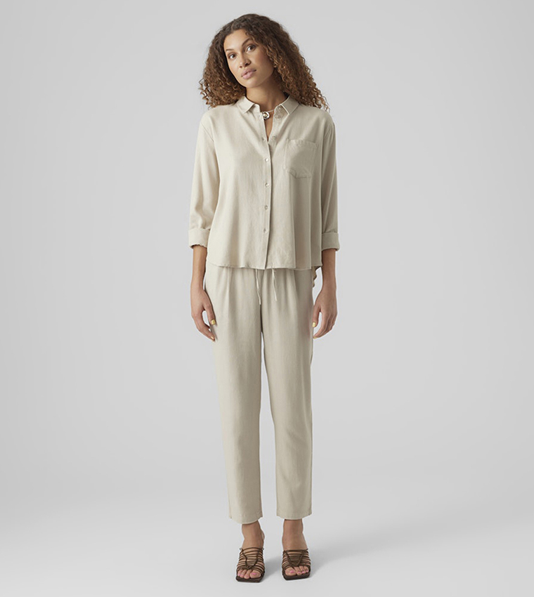 Vero Moda  Casual Pants - Beige Casual Pants