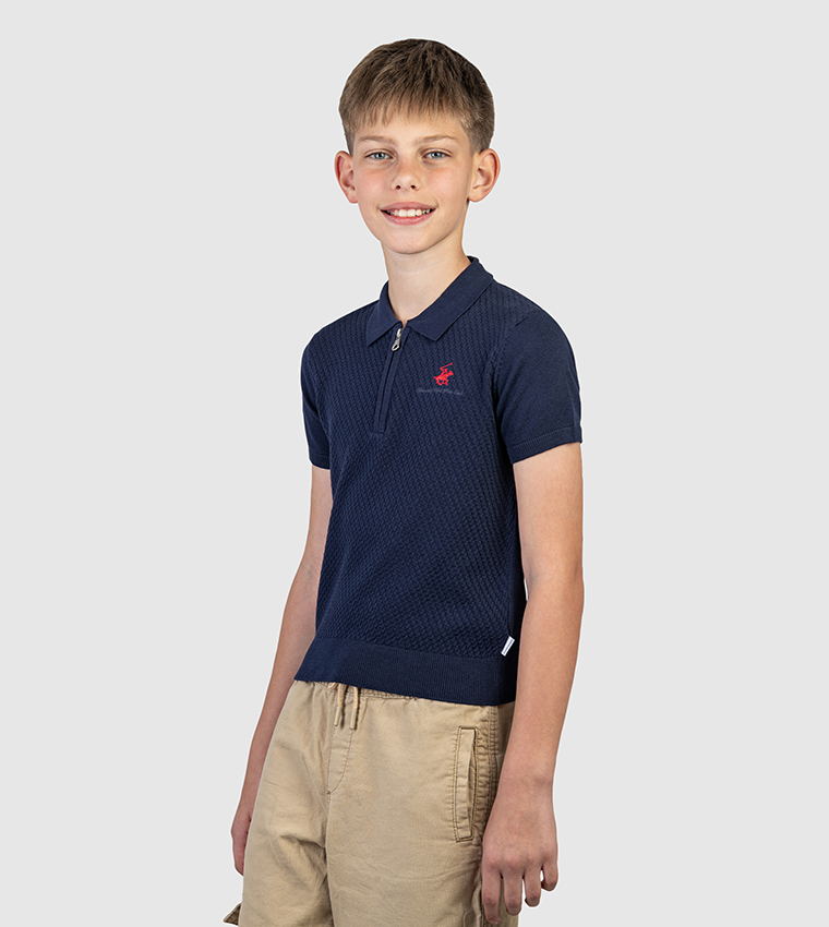 Logo Embroidered Short Sleeves Polo T-Shirt