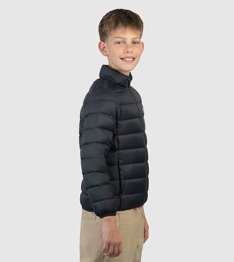 جاكيت بفر بومبر بشعار مطرز