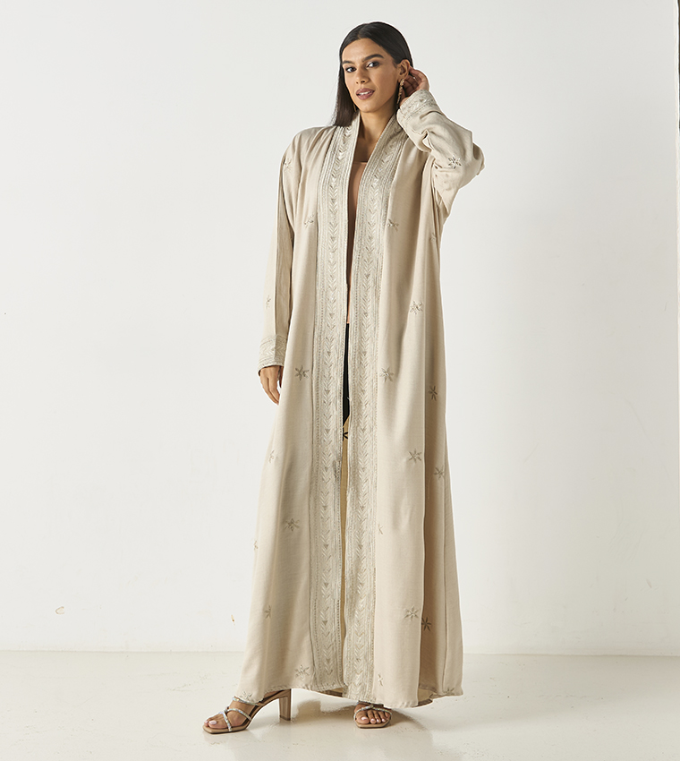 Embroidered Abaya with Hijab