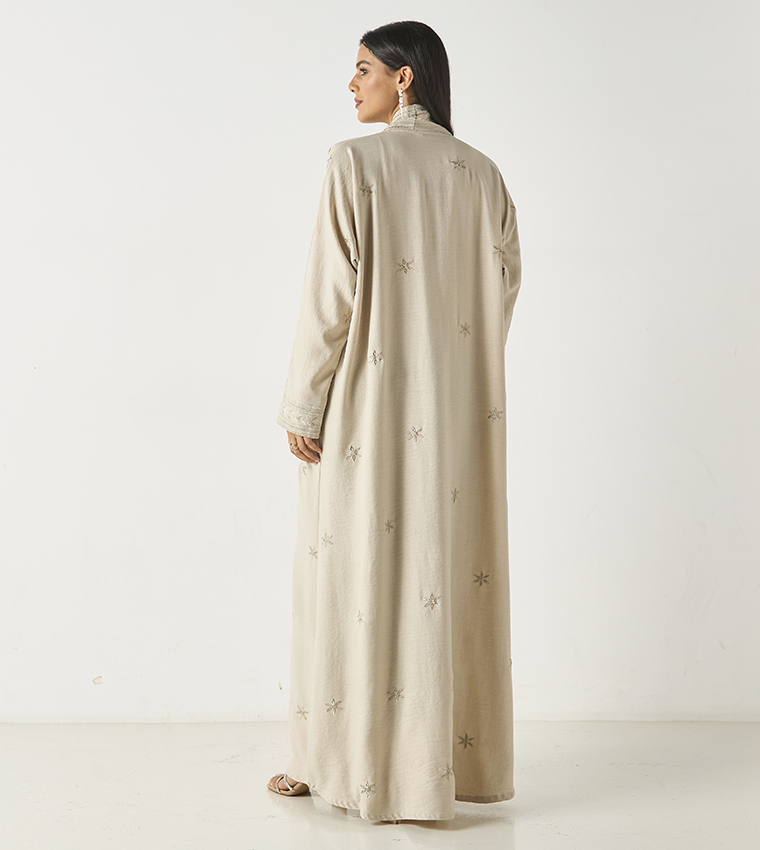Embroidered Abaya with Hijab