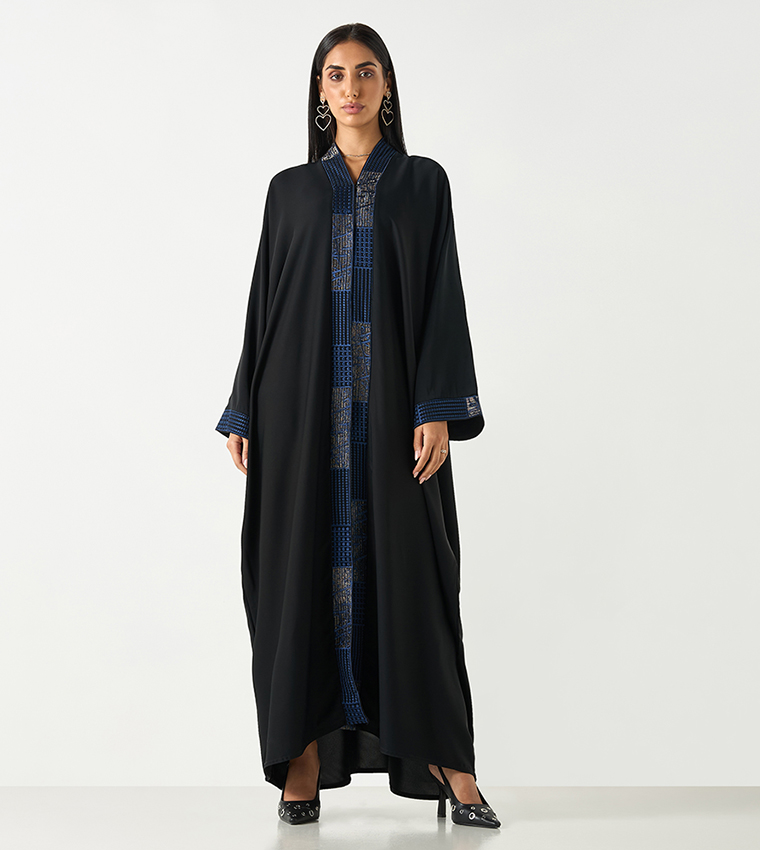 Embroidered Flared Sleeves Abaya
