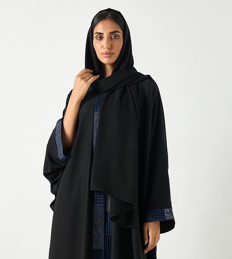 Embroidered Flared Sleeves Abaya