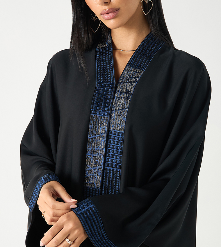 Embroidered Flared Sleeves Abaya