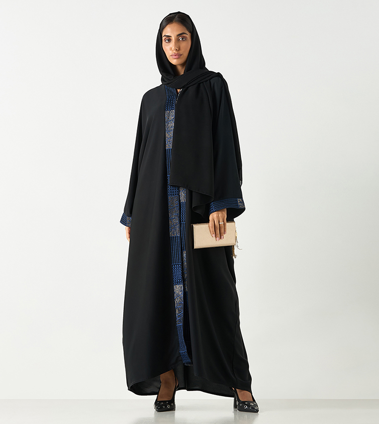 Embroidered Flared Sleeves Abaya