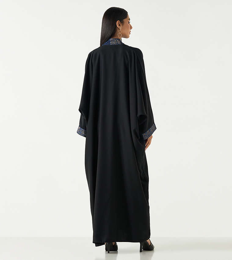 Embroidered Flared Sleeves Abaya
