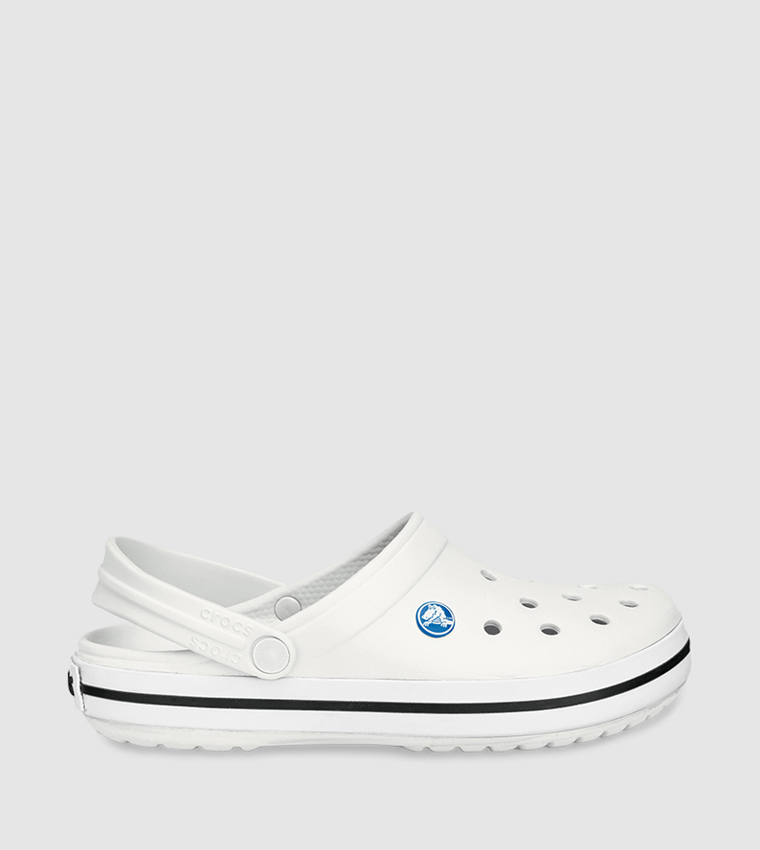 صندل بقصّة مفتوحة مع حزام من الخلف للإغلاق لون أبيض