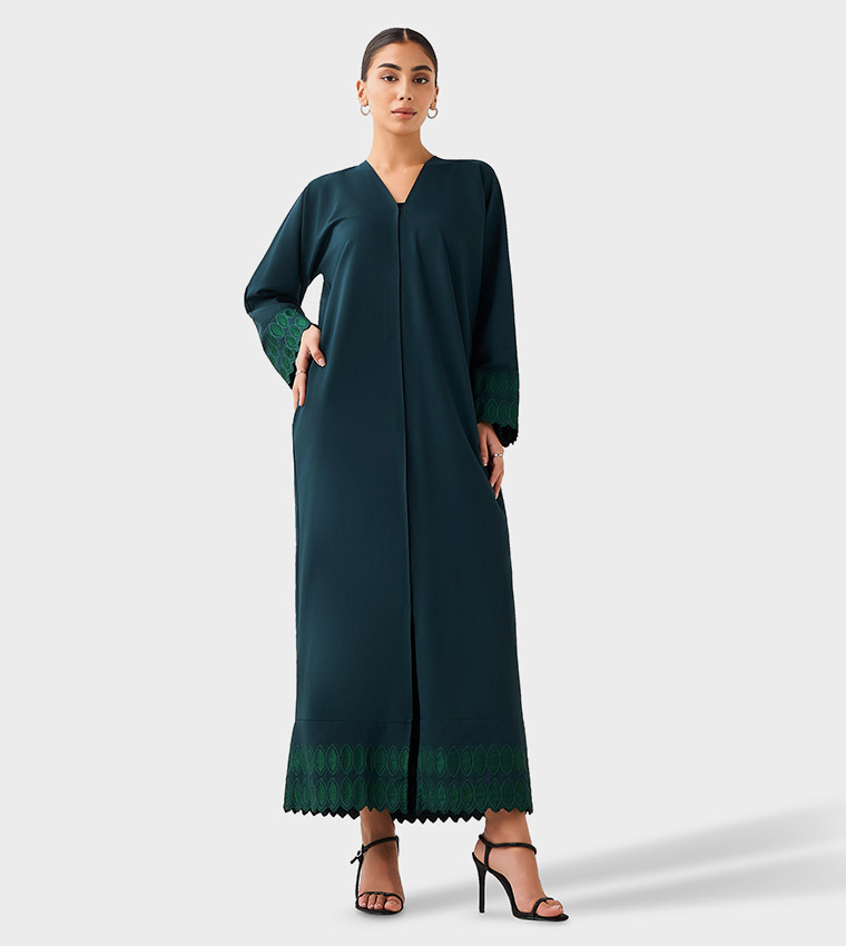 Embroidered Sleeves Abaya