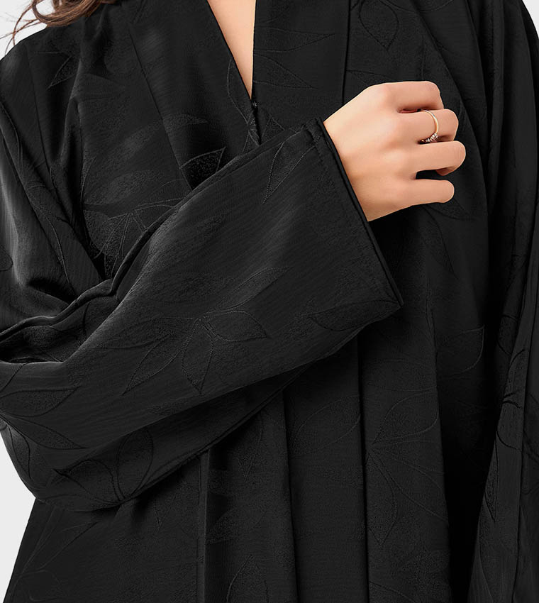 Jacquard Long Sleeves Abaya