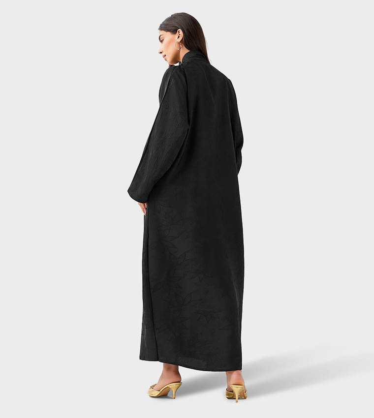Jacquard Long Sleeves Abaya