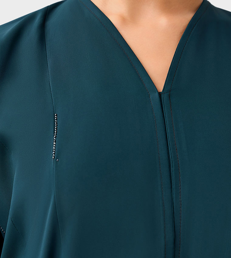 اتش ام  عباية - أزرق مخضر Abayas