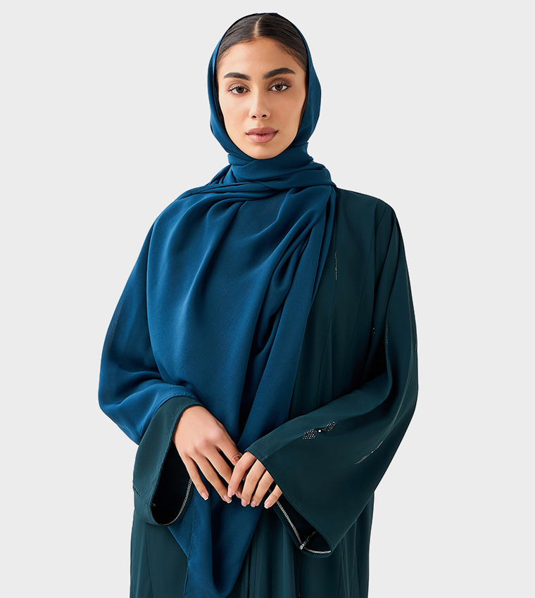 اتش ام  عباية - أزرق مخضر Abayas