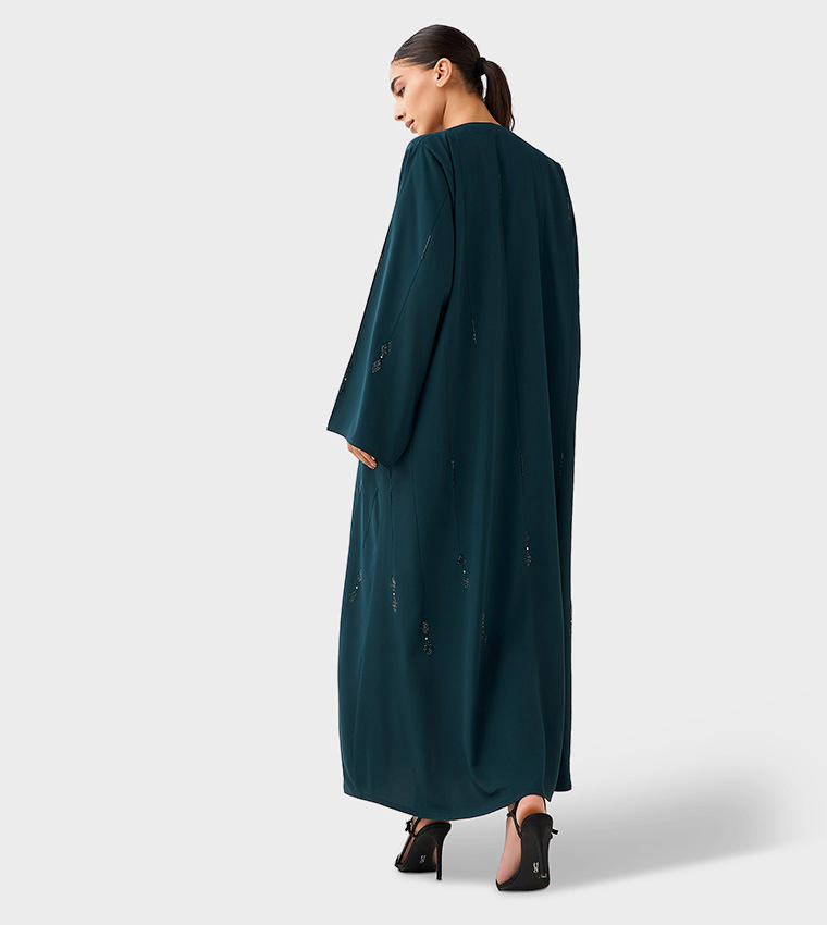اتش ام  عباية - أزرق مخضر Abayas