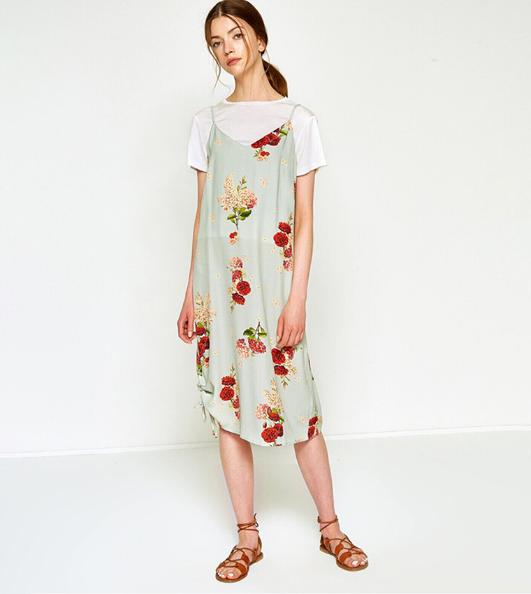 Printed Short Sleeve Dress