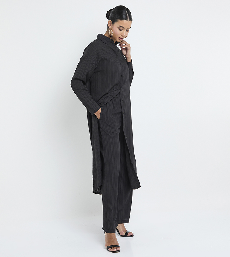 Textured Long Sleeves Co-Ord Set