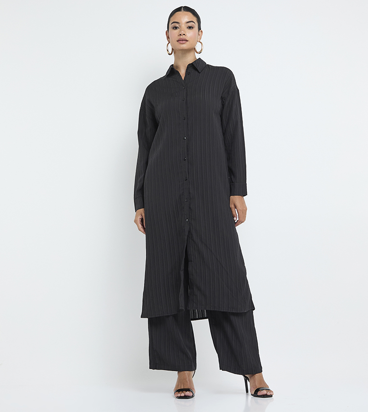 Textured Long Sleeves Co-Ord Set