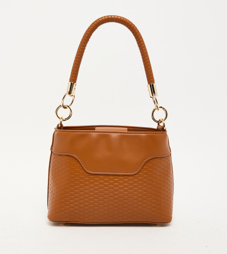 Textured PU Shoulder Bag