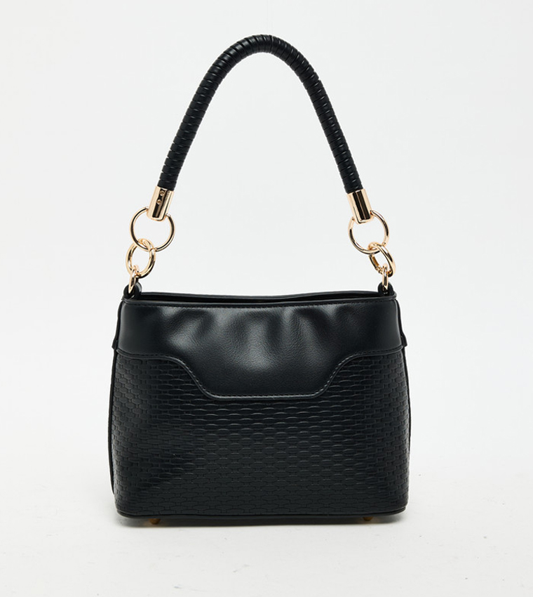 Textured PU Shoulder Bag
