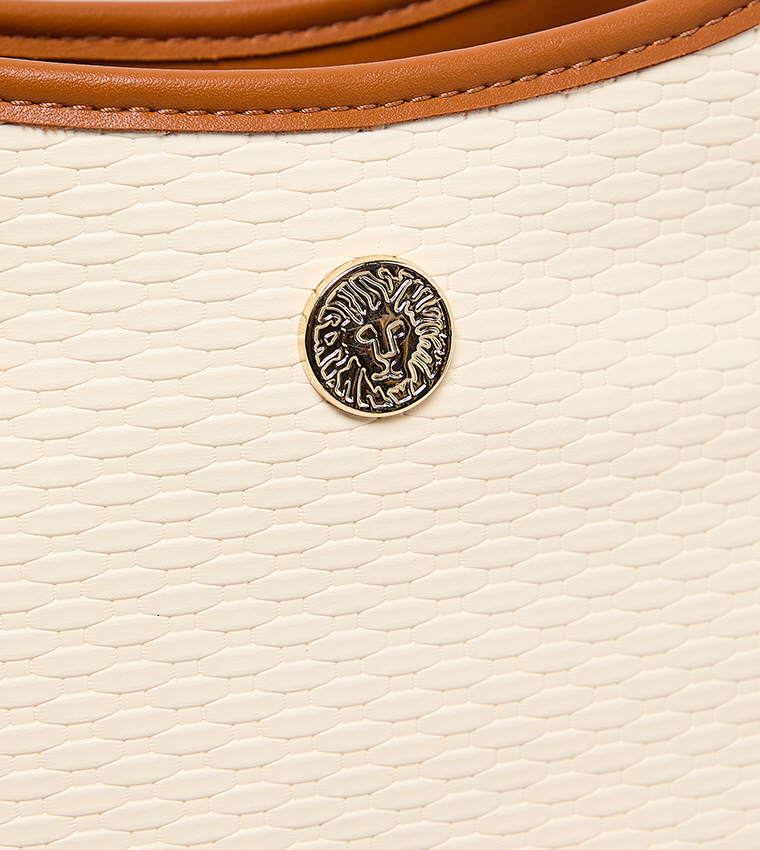 Contrast Detail PU Crossbody Bag
