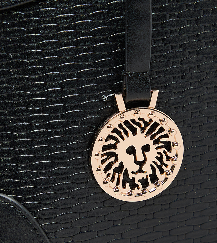 Textured PU Satchel Bag