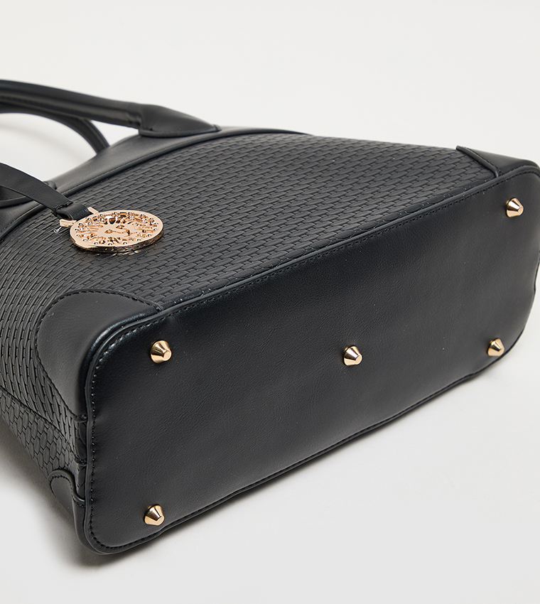 Textured PU Satchel Bag