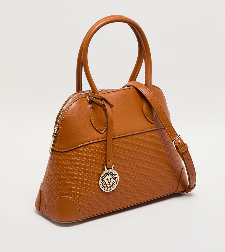 Textured PU Satchel Bag