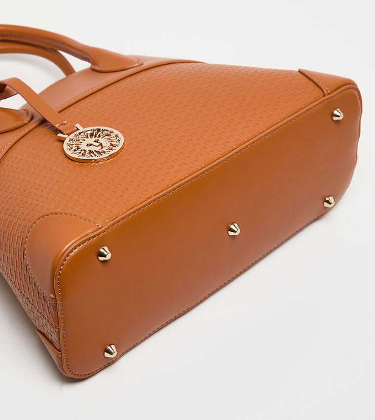 Textured PU Satchel Bag