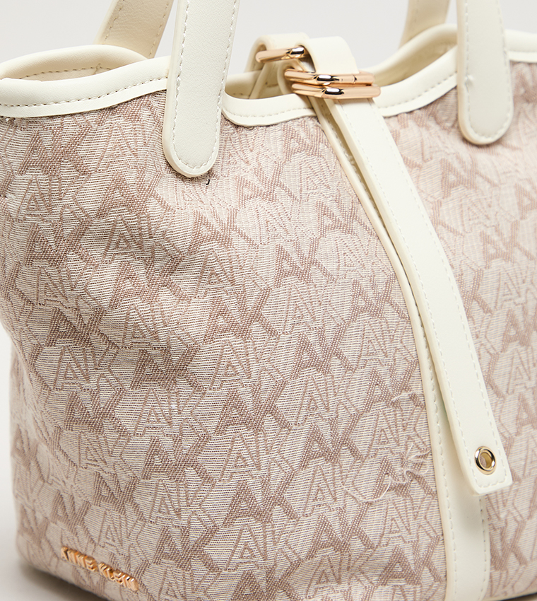 Monogram Patterned PU Bucket Bag