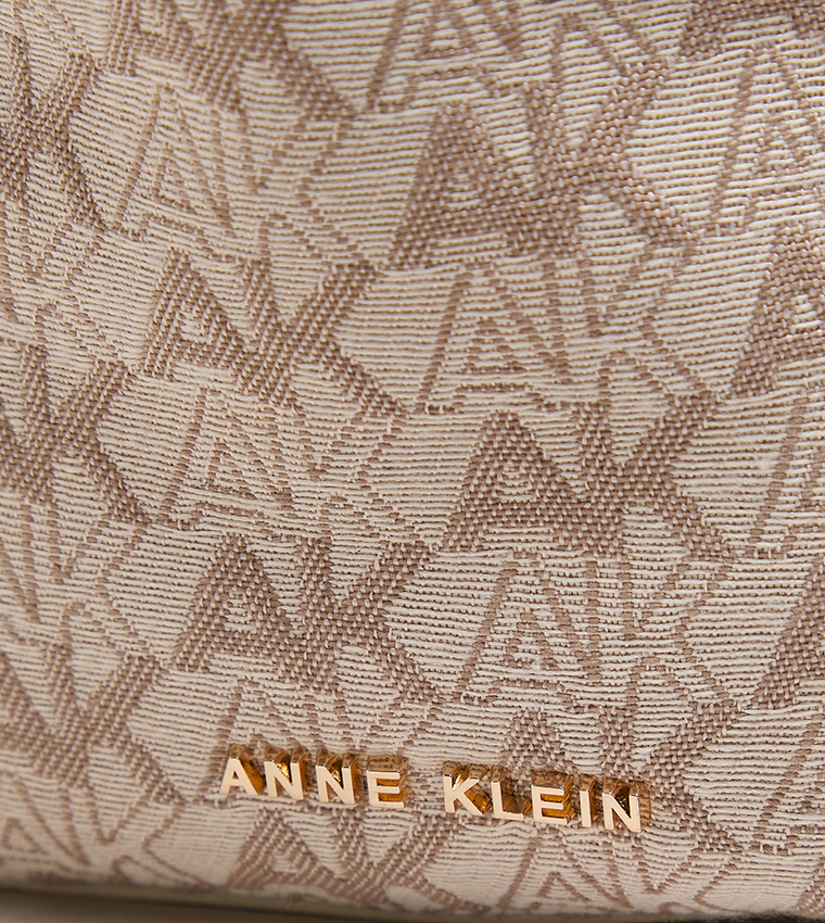 Monogram Patterned PU Bucket Bag