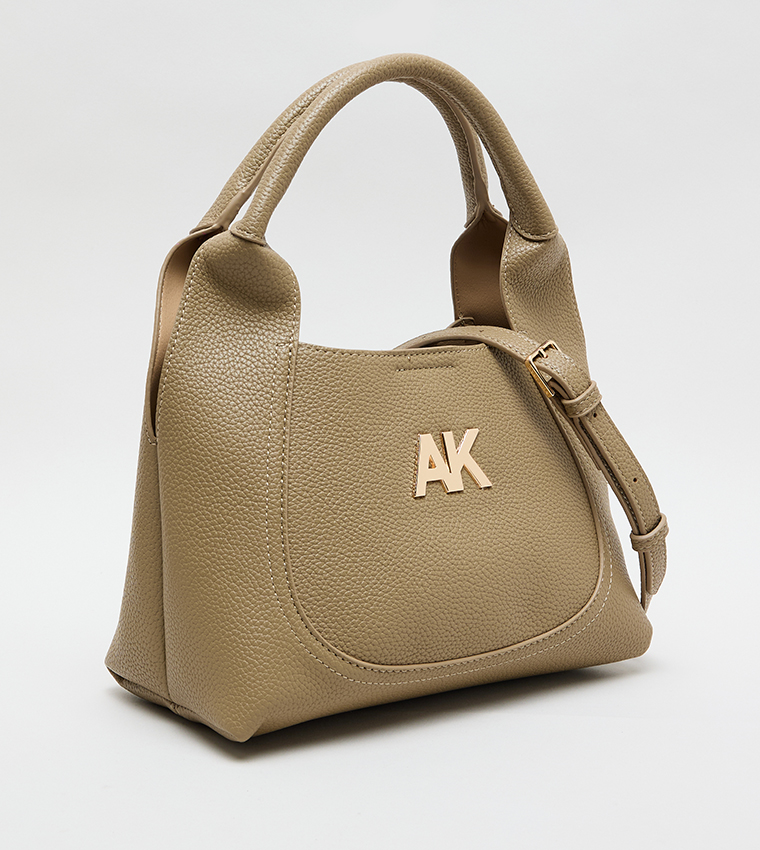 طقم شنط هوبو جلد صناعي بنقشة مونوغرام