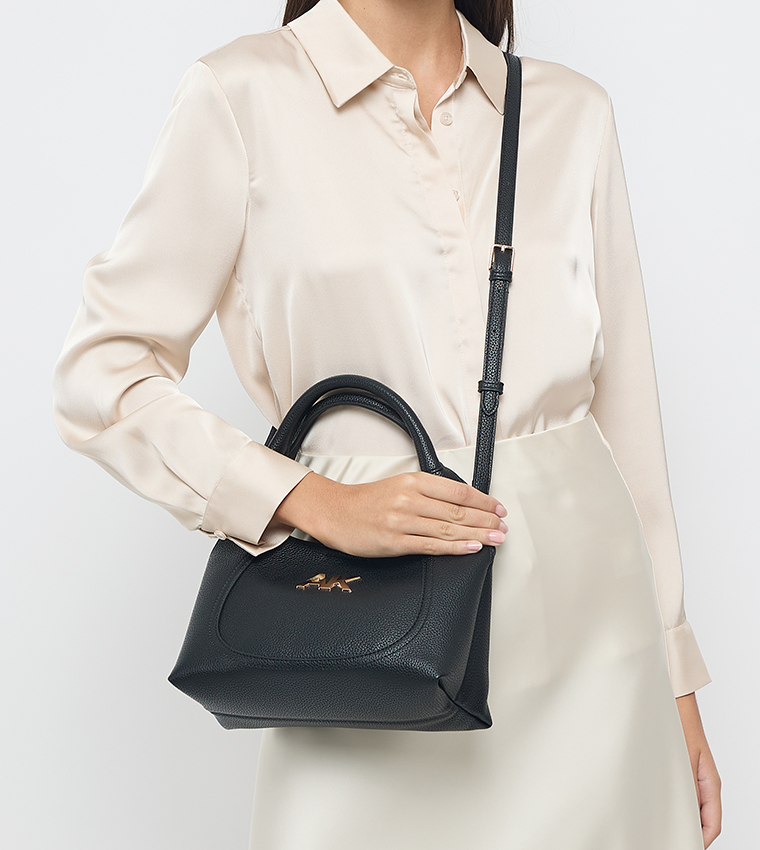 طقم شنط هوبو جلد صناعي بنقشة مونوغرام