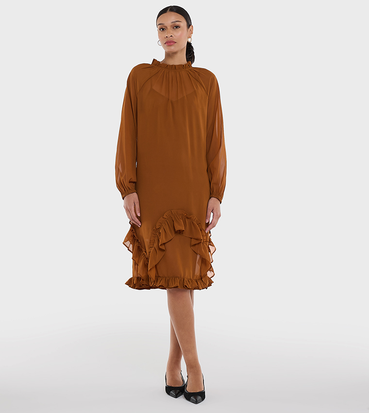 bcbg brown dress Blush Pink Spaghetti Strap Sweetheart Neck Tulle Bridesmaid Dress main image 0