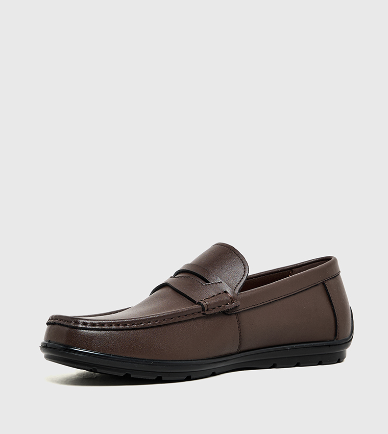 DANISH Textured Slip-On Loafers