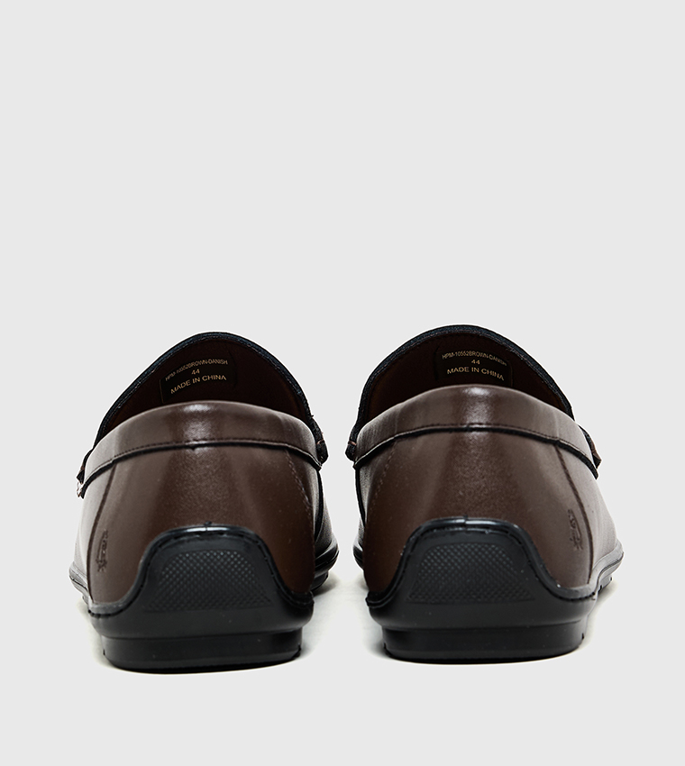DANISH Textured Slip-On Loafers