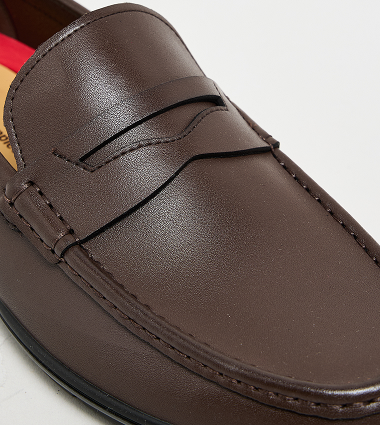 DANISH Textured Slip-On Loafers