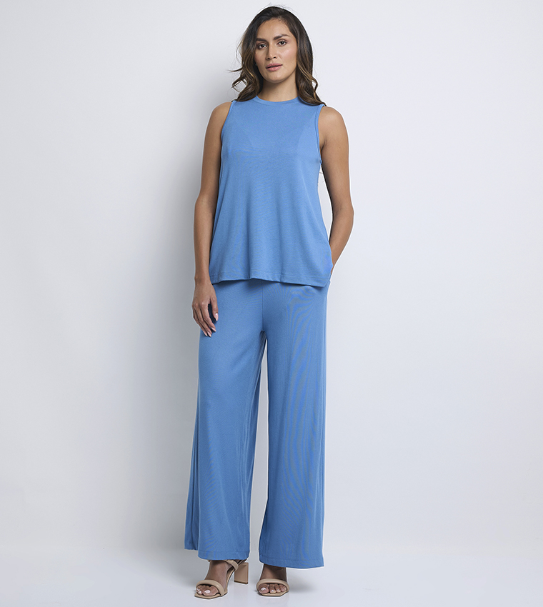 Solid Sleeveless Co-Ord Set