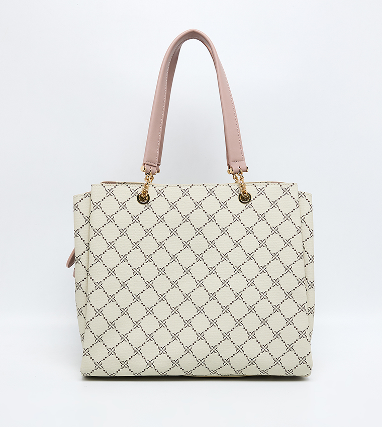 Monogram Patterned Tote Bag